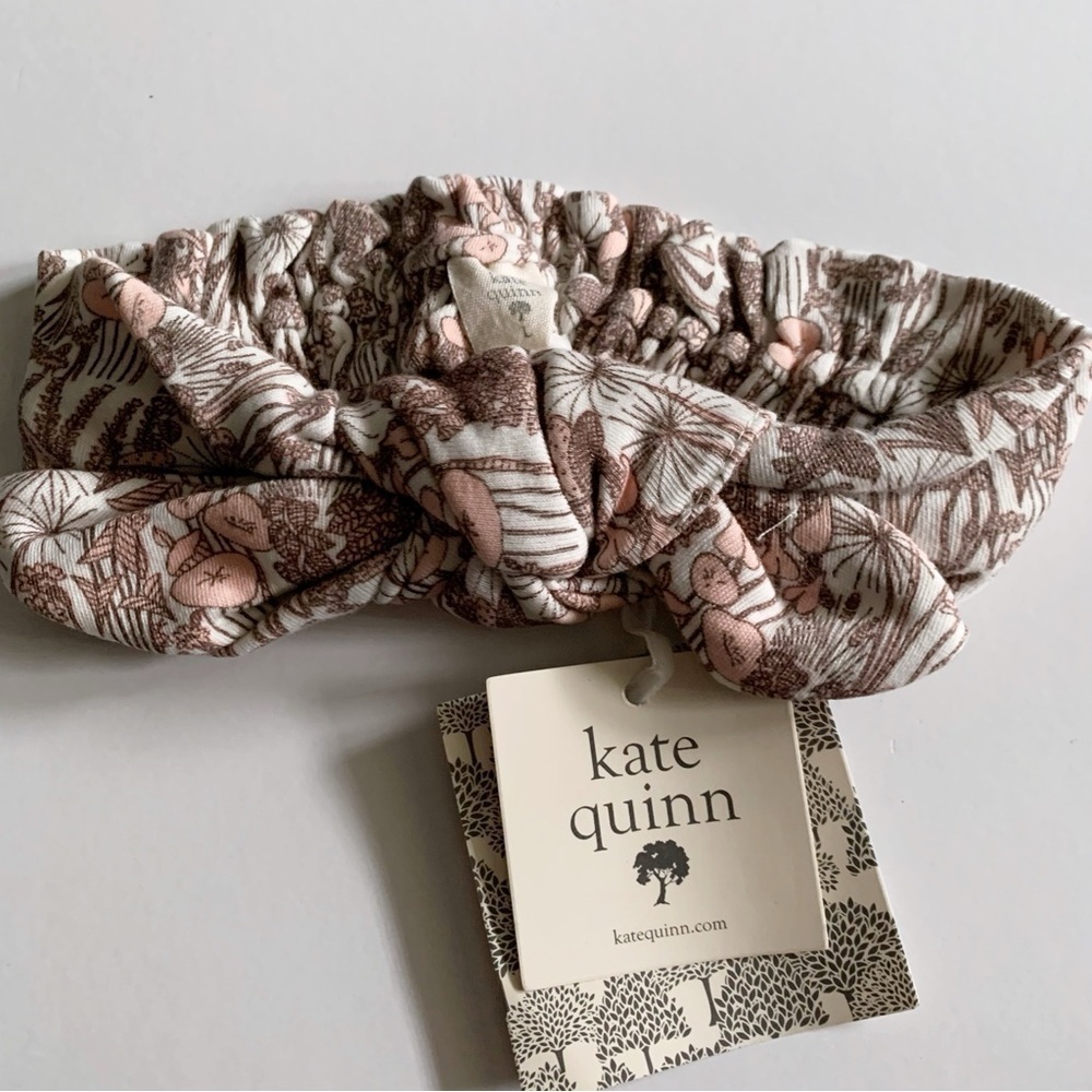 Kate Quinn Floral Kids Headband - Brown and Pink